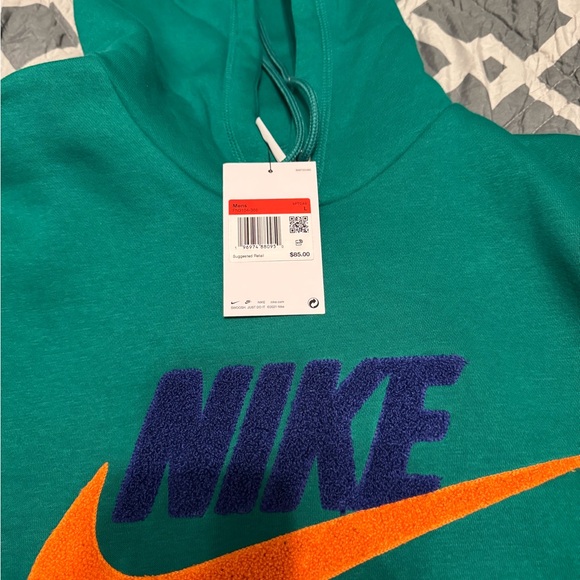 Nike Teal Hoodie and pants with Orange Swoosh - Picture 2 of 3